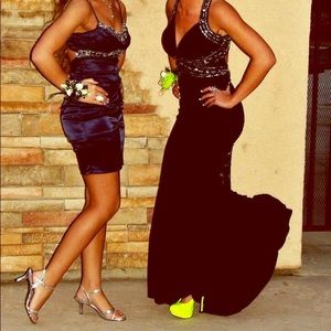 Hailey Logan black formal gown